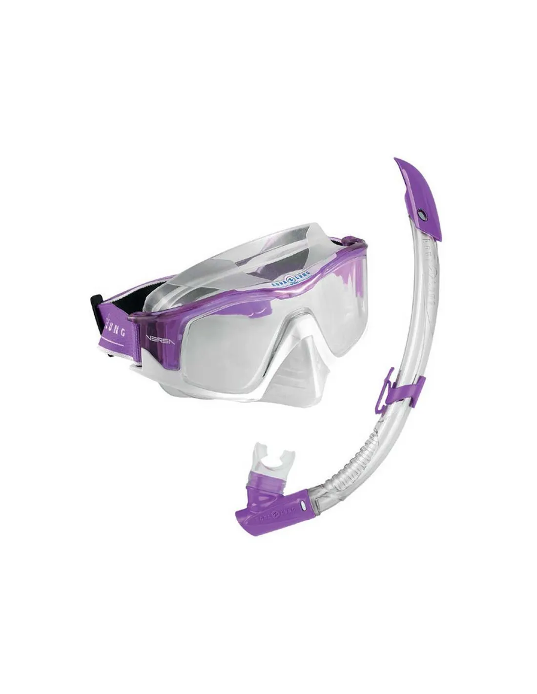 Combo de Snorkel Natación Aqua Lung Sport Versa Lila