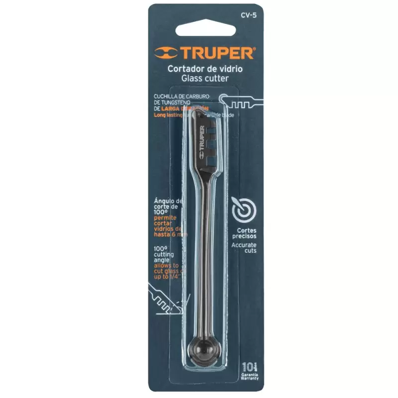 Corta vidrio 1 cuchilla 6.5mm 12953 Truper
