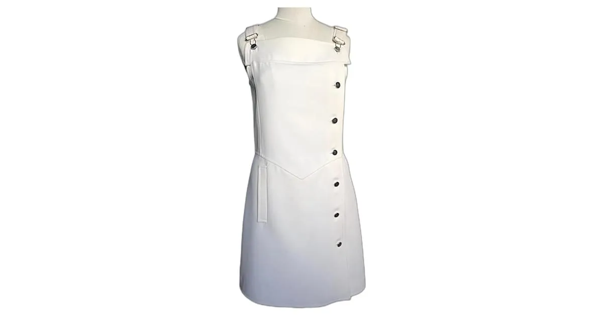 Courreges Vestido Courrèges con tirantes Crudo Blanco roto 
