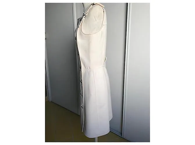 Courreges Vestido Courrèges con tirantes Crudo Blanco roto 