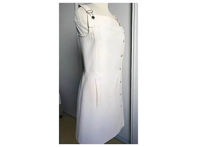 Courreges Vestido Courrèges con tirantes Crudo Blanco roto 