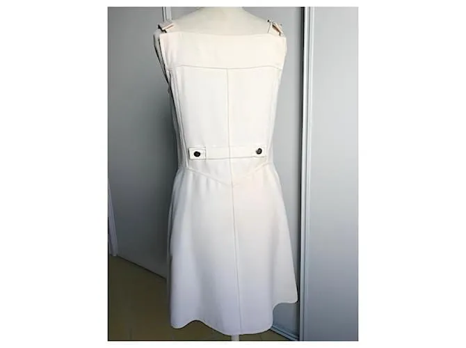 Courreges Vestido Courrèges con tirantes Crudo Blanco roto 