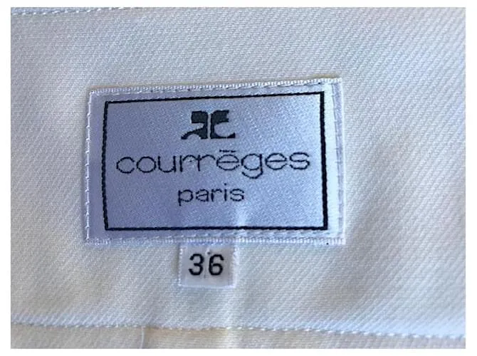 Courreges Vestido Courrèges con tirantes Crudo Blanco roto 