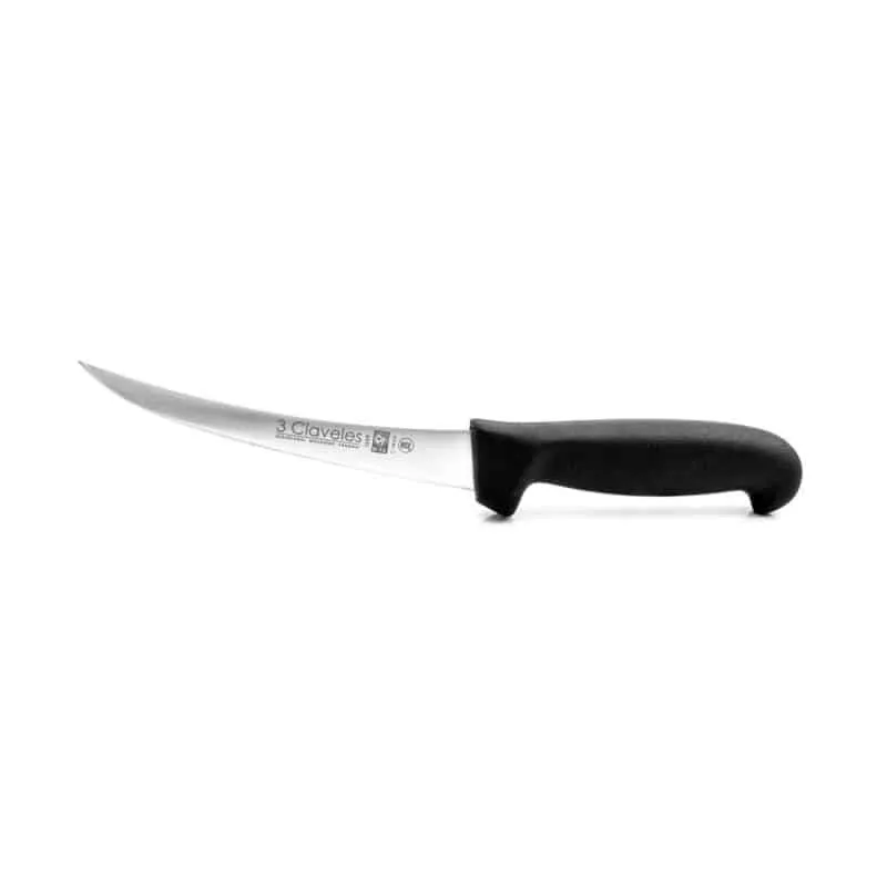 Cuchillo Deshuesar Hoja Estrecha Curva Polipropileno NEGRO