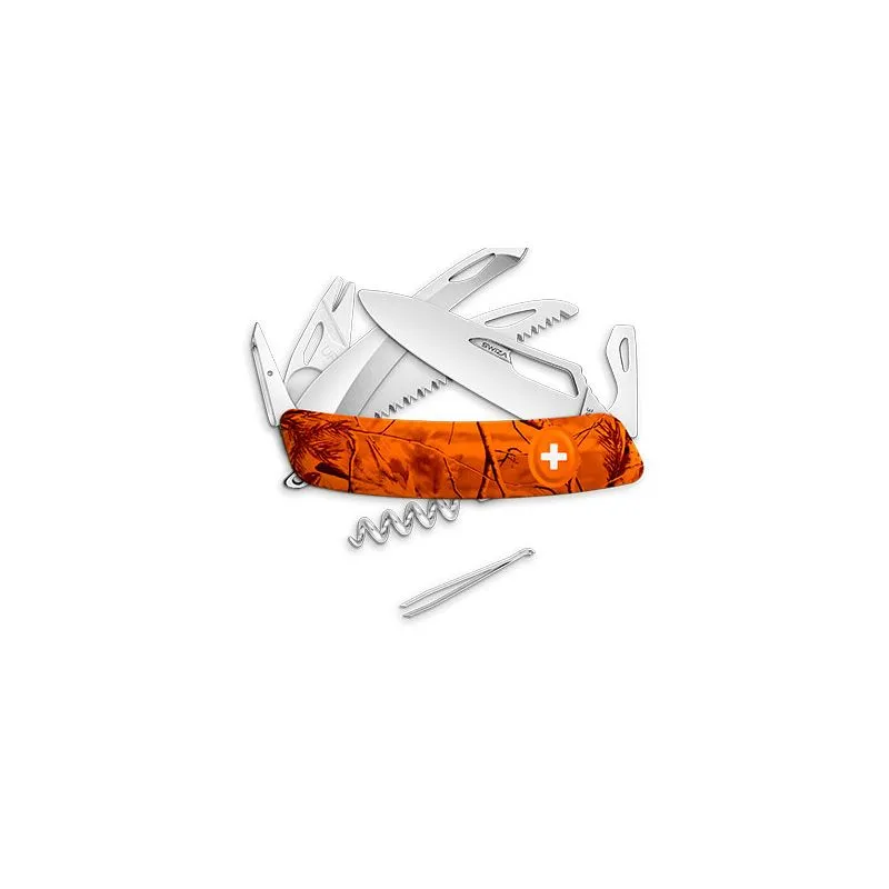 Cuchillo multifunción Swiza Cazador y sierra (Naranja)
