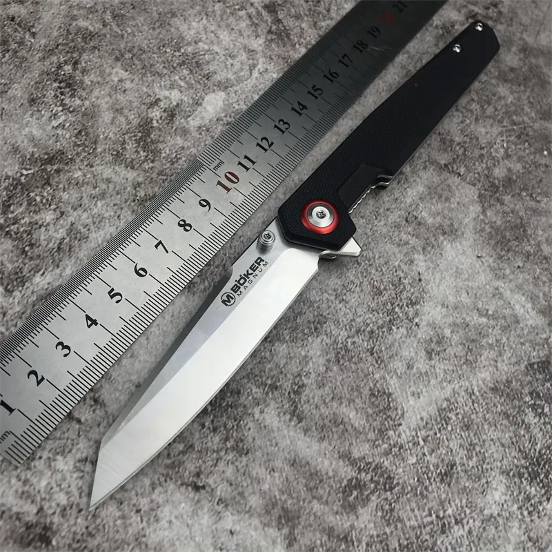 Cuchillo plegable Boker Boker de venta caliente 440B Hoja afilada G10 Manijas Tácticas Tácticas EDC Campos de bolsillo Camping H