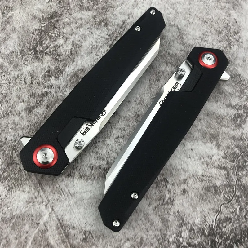 Cuchillo plegable Boker Boker de venta caliente 440B Hoja afilada G10 Manijas Tácticas Tácticas EDC Campos de bolsillo Camping H