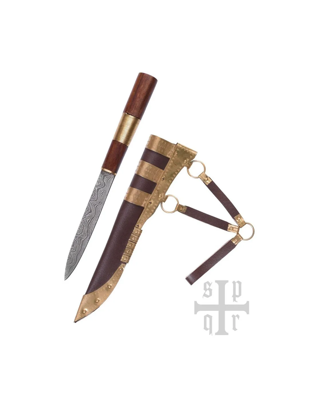 Cuchillo Seax Damasquino