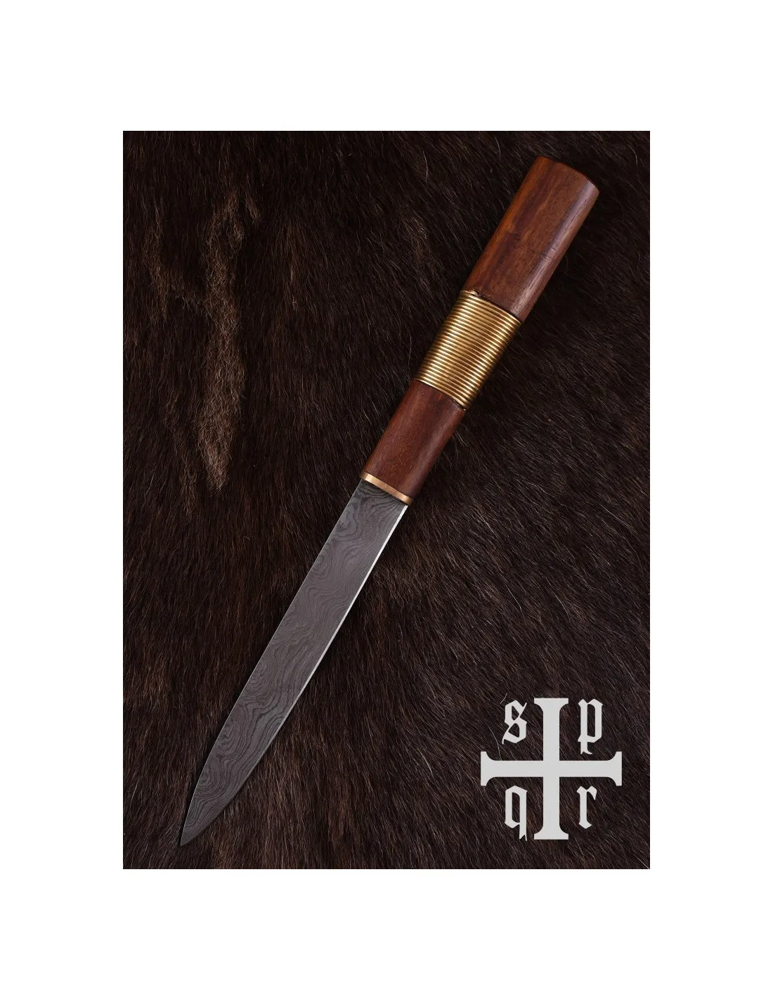 Cuchillo Seax Damasquino
