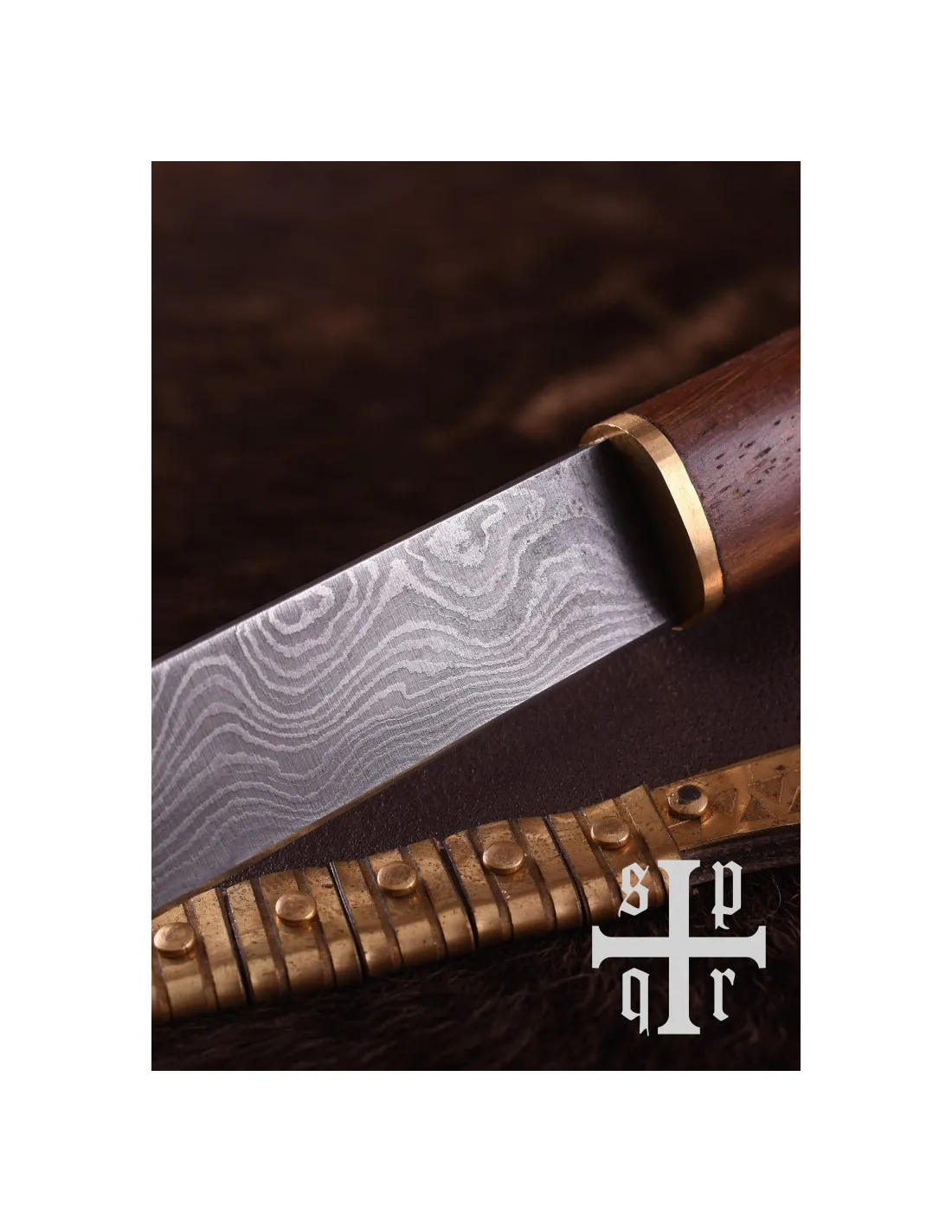 Cuchillo Seax Damasquino