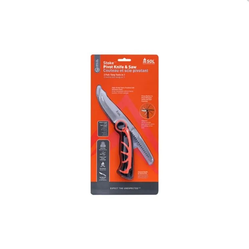 Cuchillo Sol Sierra de pivote para cuchillos Stoke (Negro Rojo)