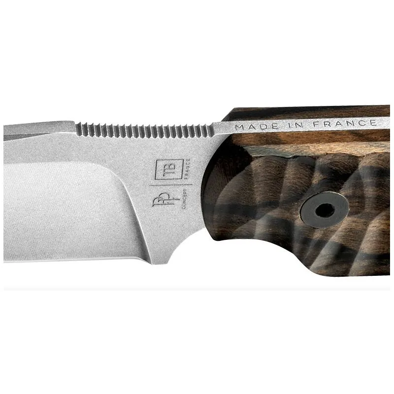 Cuchillo TB OUTDOOR Commandeur Ziricote Toxified (Marrón)
