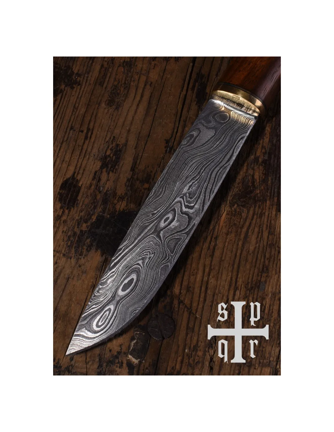 Cuchillo Vikingo Seax Damasquino