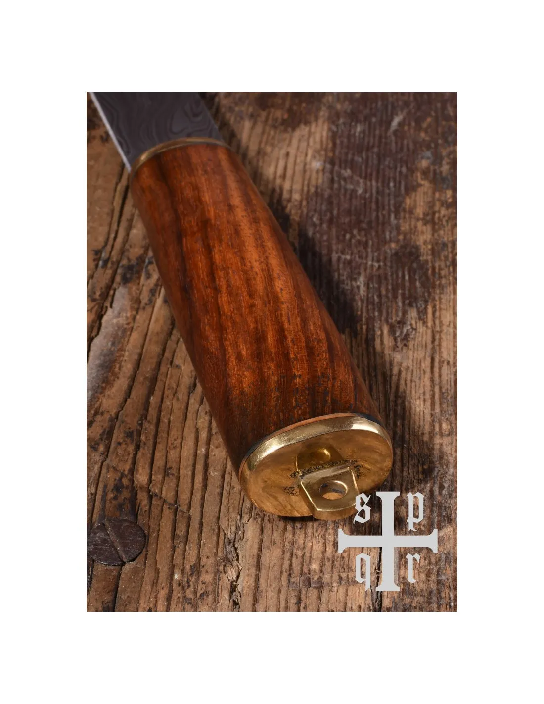 Cuchillo Vikingo Seax Damasquino