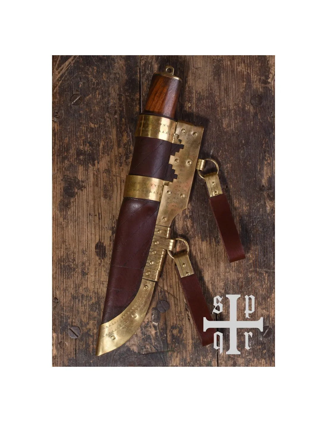 Cuchillo Vikingo Seax Damasquino
