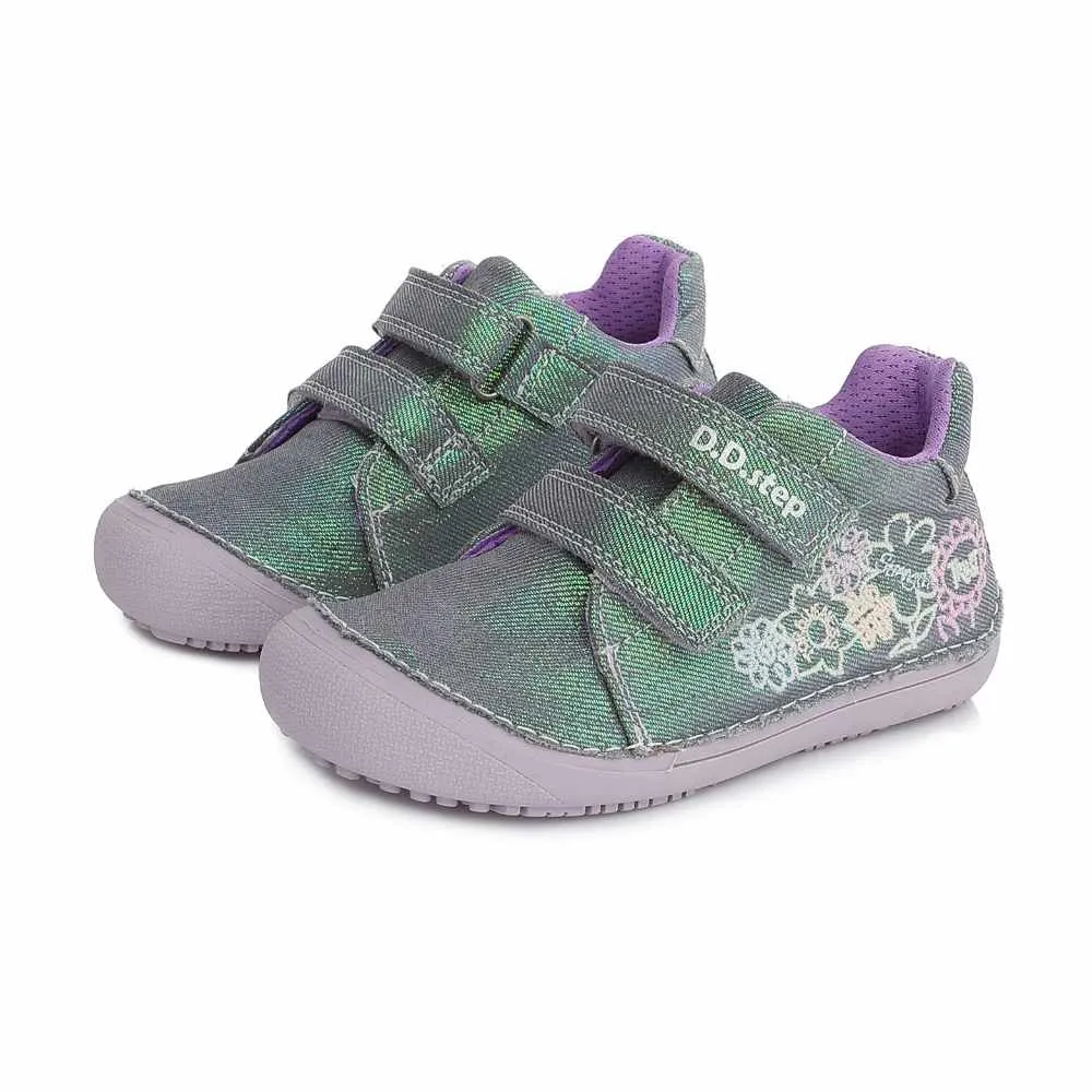 D.D.Step Zapatillas Respetuosas Flores Verde Brillo