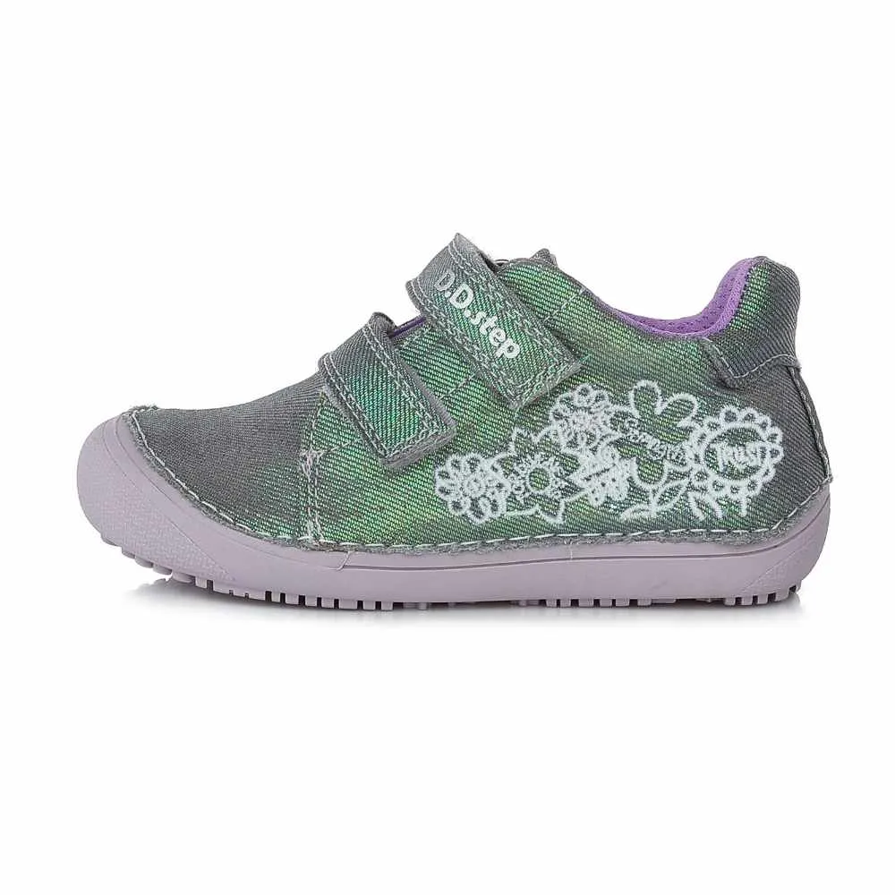 D.D.Step Zapatillas Respetuosas Flores Verde Brillo