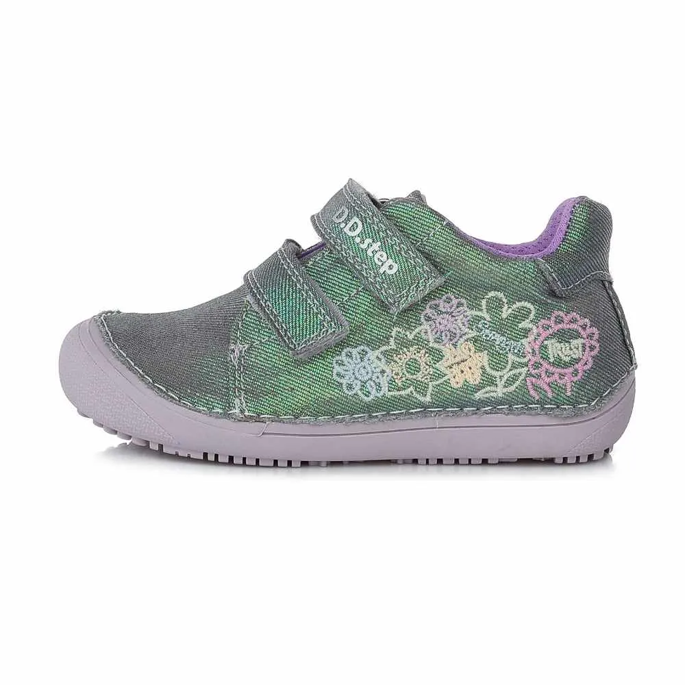 D.D.Step Zapatillas Respetuosas Flores Verde Brillo