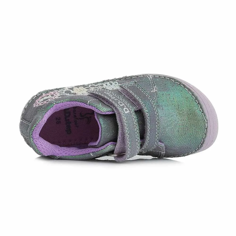 D.D.Step Zapatillas Respetuosas Flores Verde Brillo