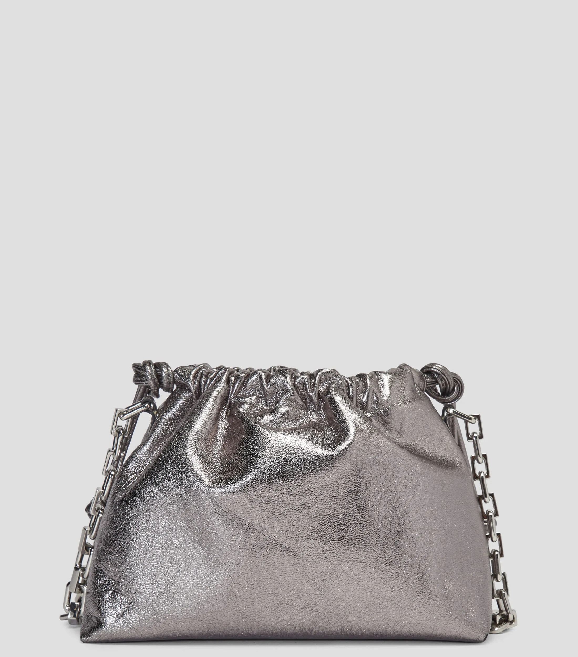 DHierro Bolso crossbody en piel plateado Platón Mujer
