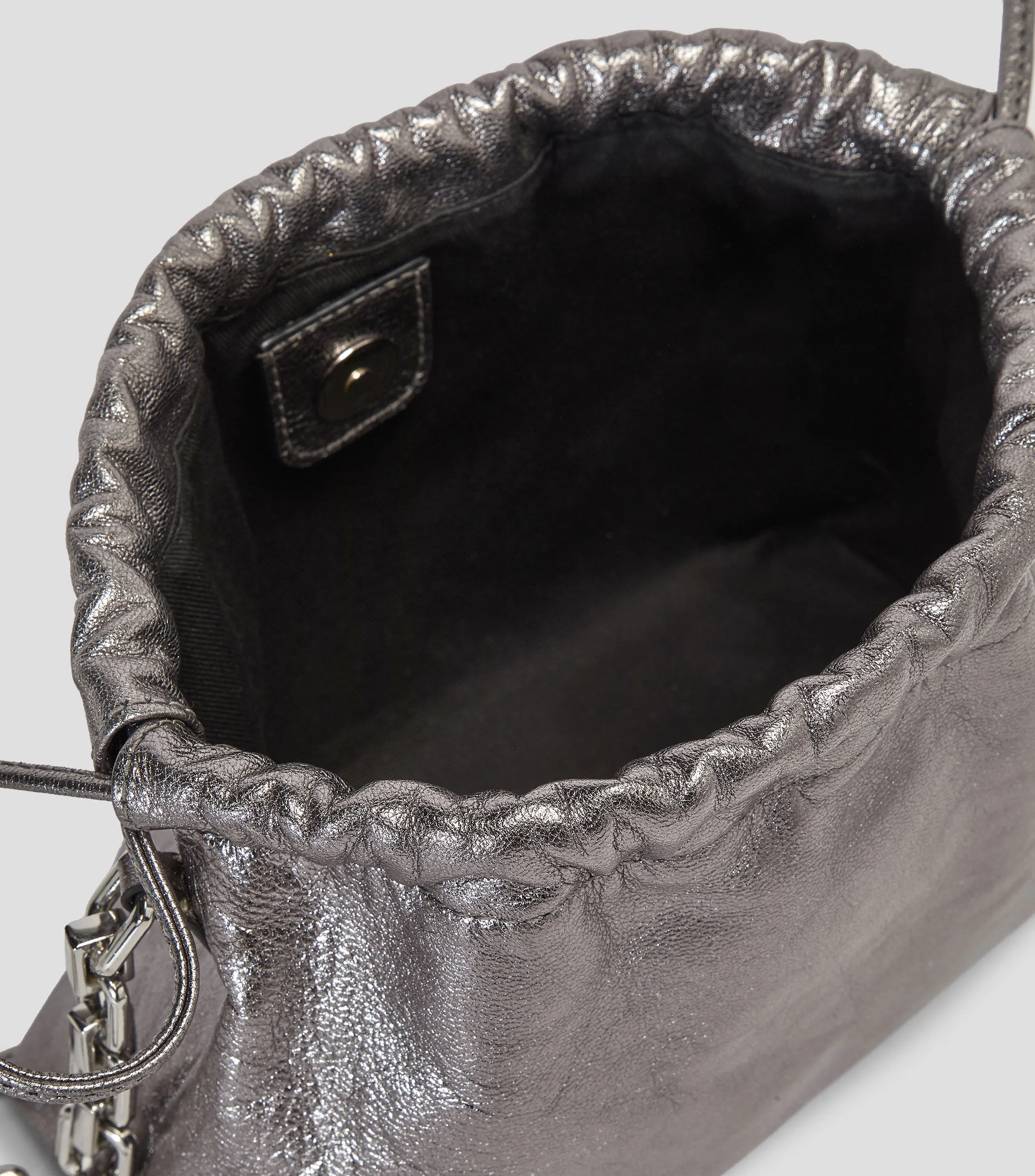 DHierro Bolso crossbody en piel plateado Platón Mujer