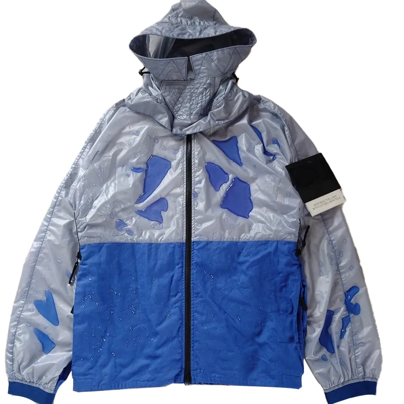 Diseñador Insignia para hombres Chaqueta de piedra Topstoney 22SS 41599 CABEZA REACTIVA COMPLEZA COMPLEZA DE COLOR Sensible