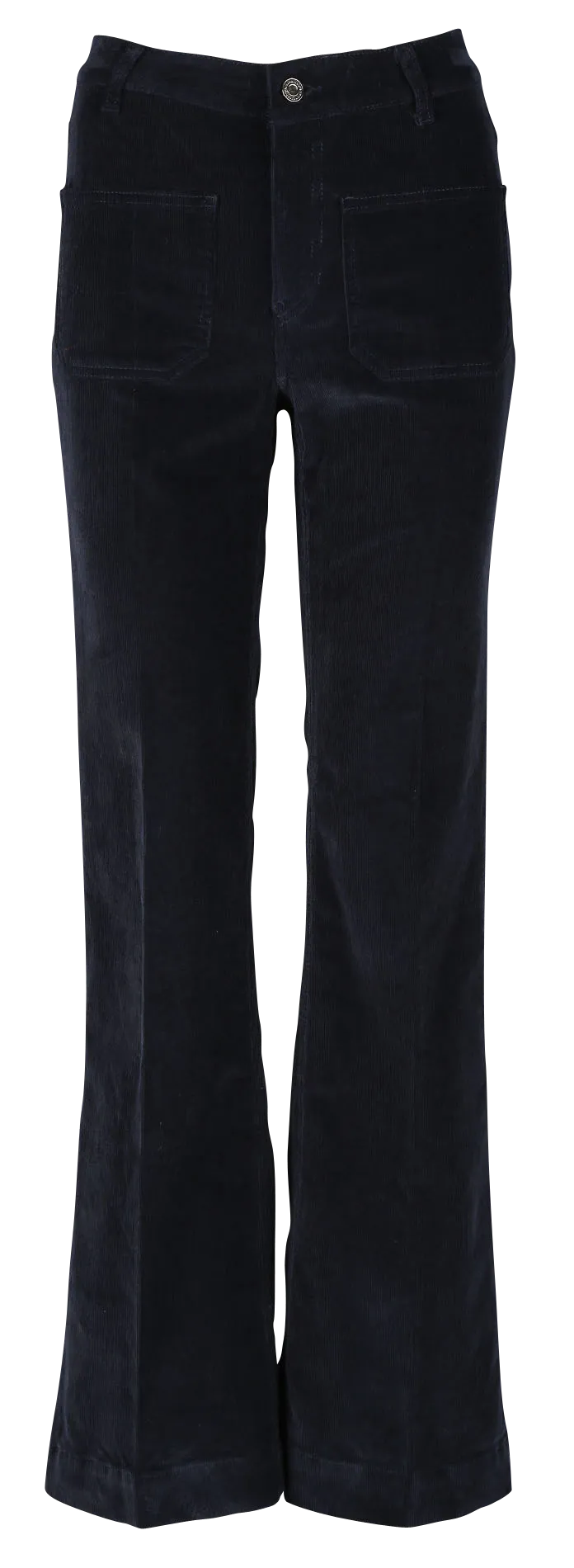 DOMPAY  PANTALóN EVASé DE CANALé DE MEZCLA DE ALGODóN EN AZUL