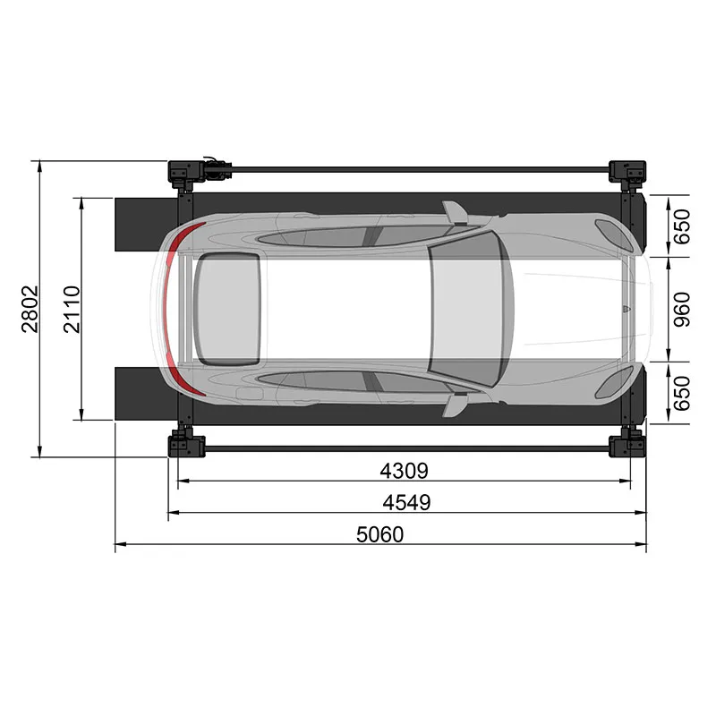 ELEVADOR DE PARQUE TRIPLE 4 COLUMNAS TW445PH3