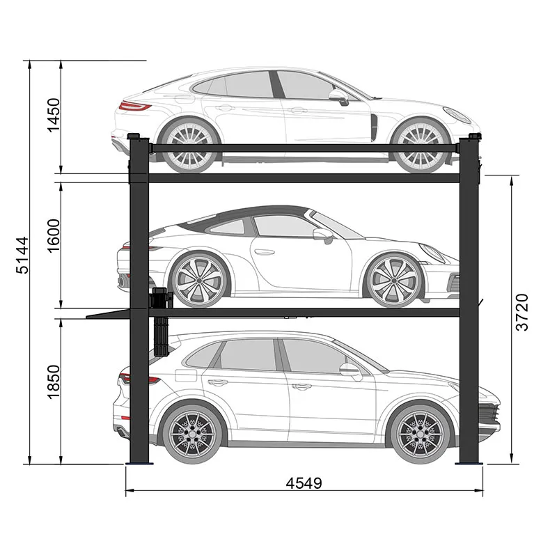ELEVADOR DE PARQUE TRIPLE 4 COLUMNAS TW445PH3