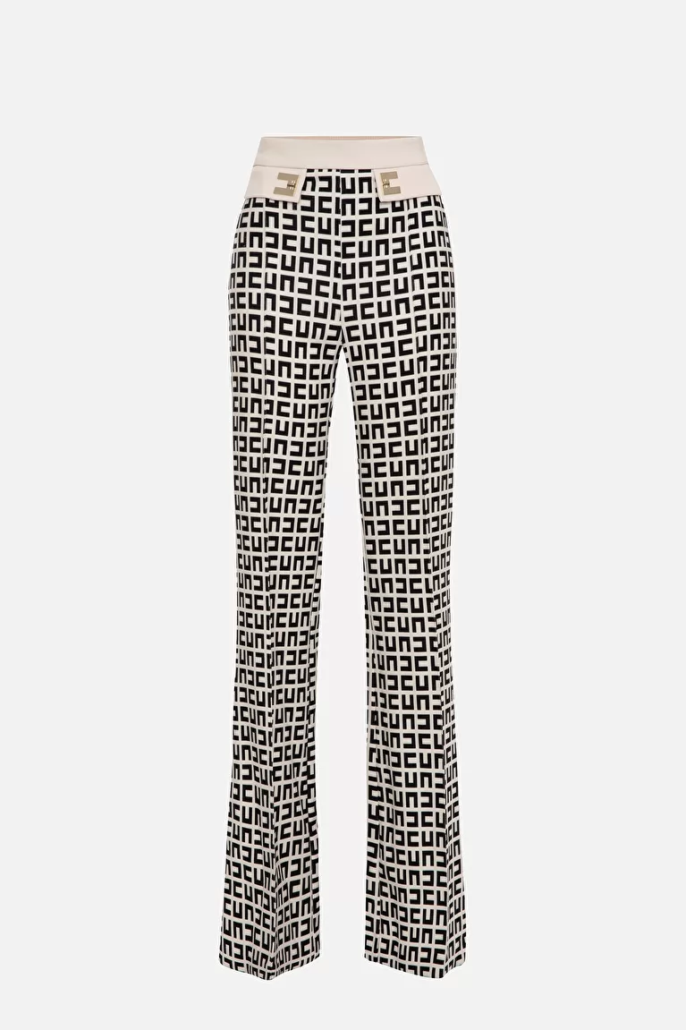 Elisabetta Franchi Pantalón con corte palazzo