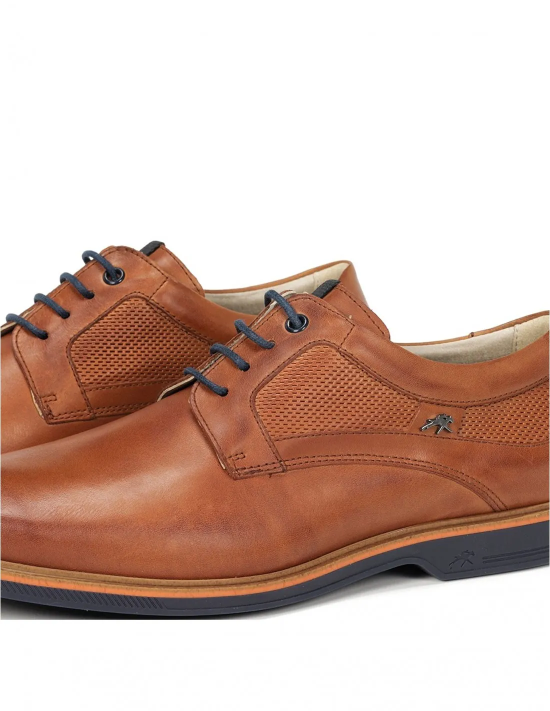 FLUCHOS Zapatos Casual Piel Cordones Marrones