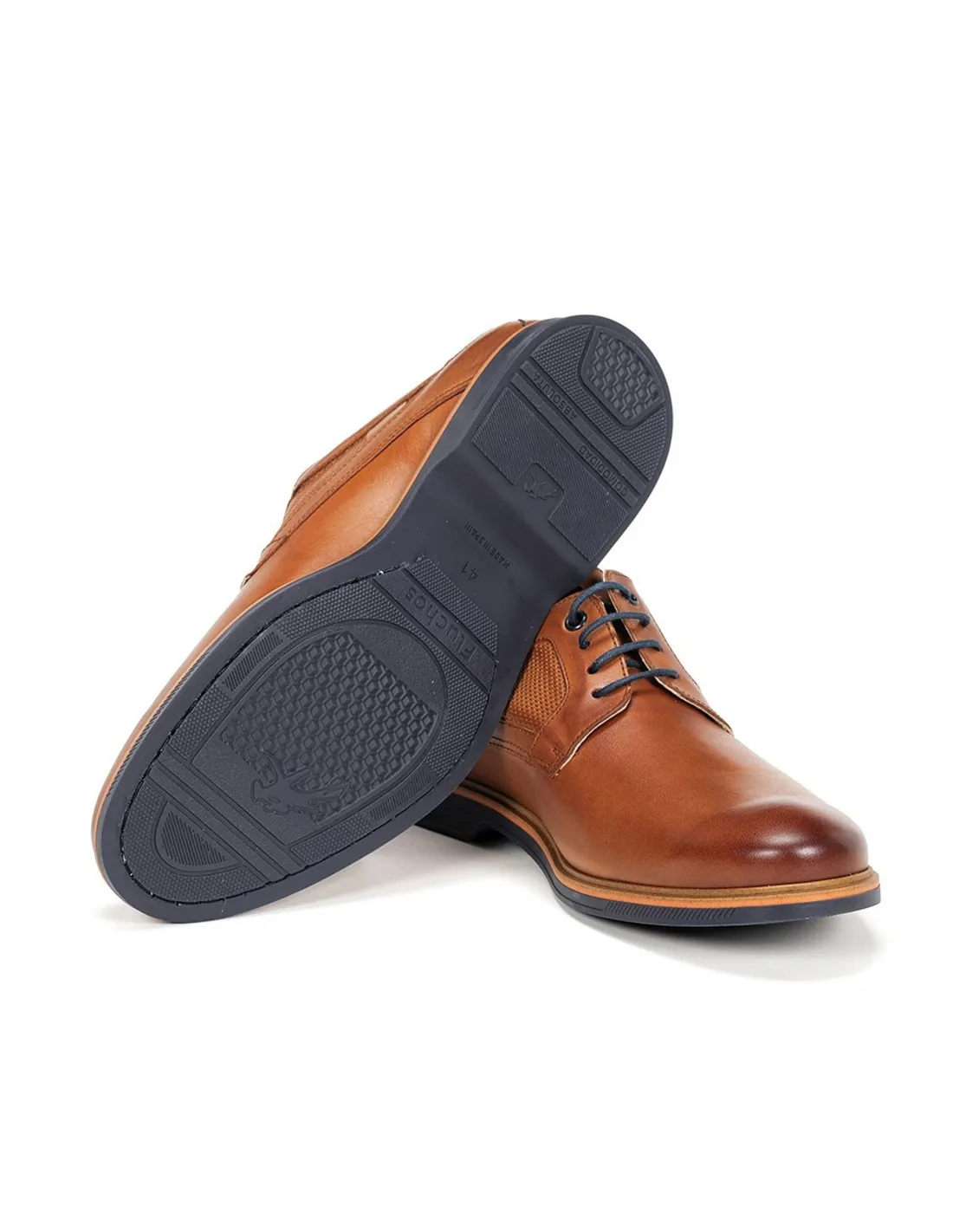 FLUCHOS Zapatos Casual Piel Cordones Marrones