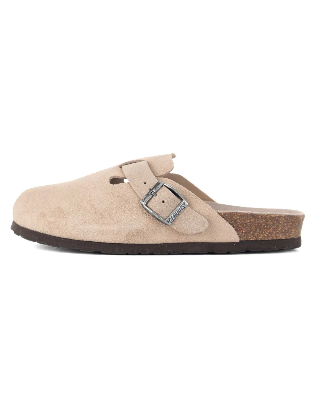 GENUINS  ZUECO TAUPE RIVA VELOUR UNISEX