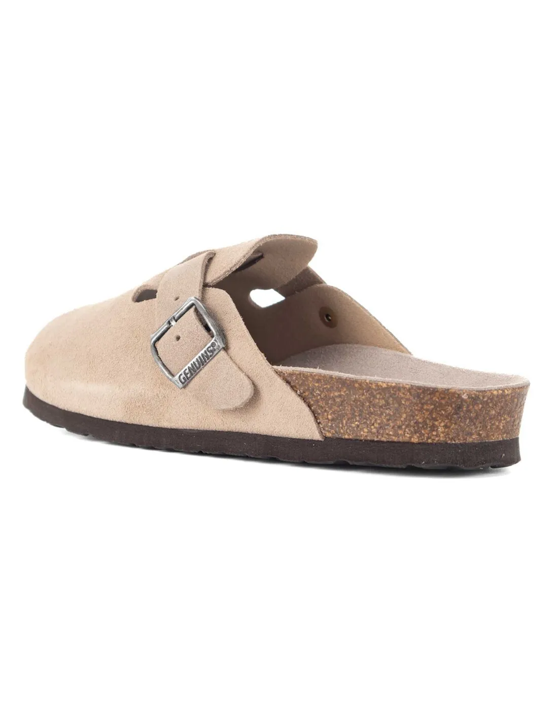 GENUINS  ZUECO TAUPE RIVA VELOUR UNISEX