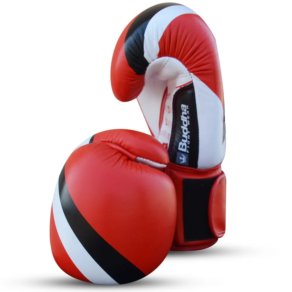 Guantes de Competición Homologados Boxeo Muay Thai Kick Boxing Fighter Rojo