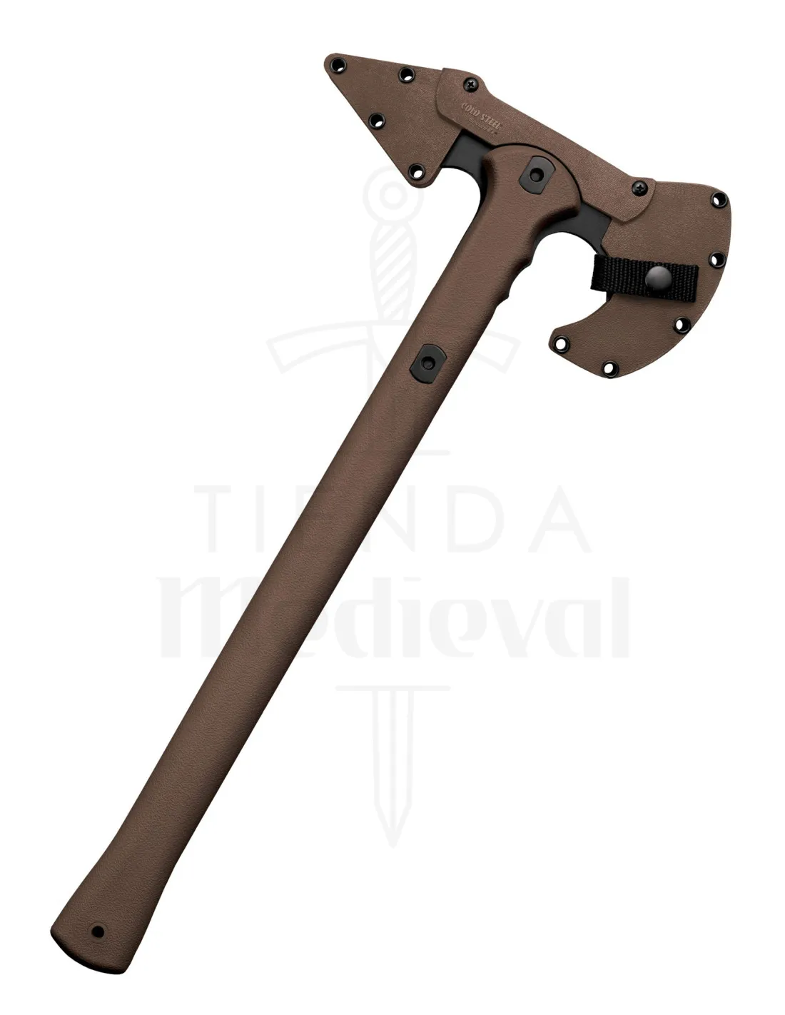 Hacha funcional Cold Steel modelo Trench Hawk, marrón
