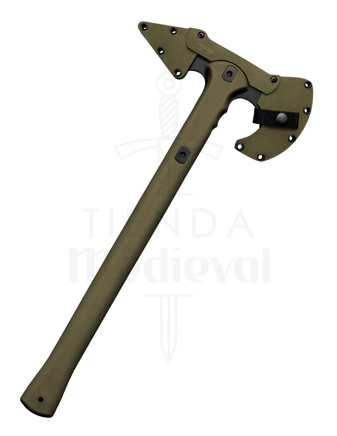 Hacha funcional Cold Steel modelo Trench Hawk, verde