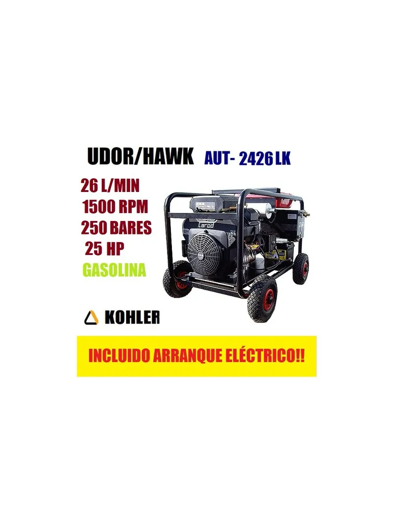 HIDROLIMPIADORA CAROD AGUA FRíA AUT2426LK UDOR/HAWK MOTOR KOHLER