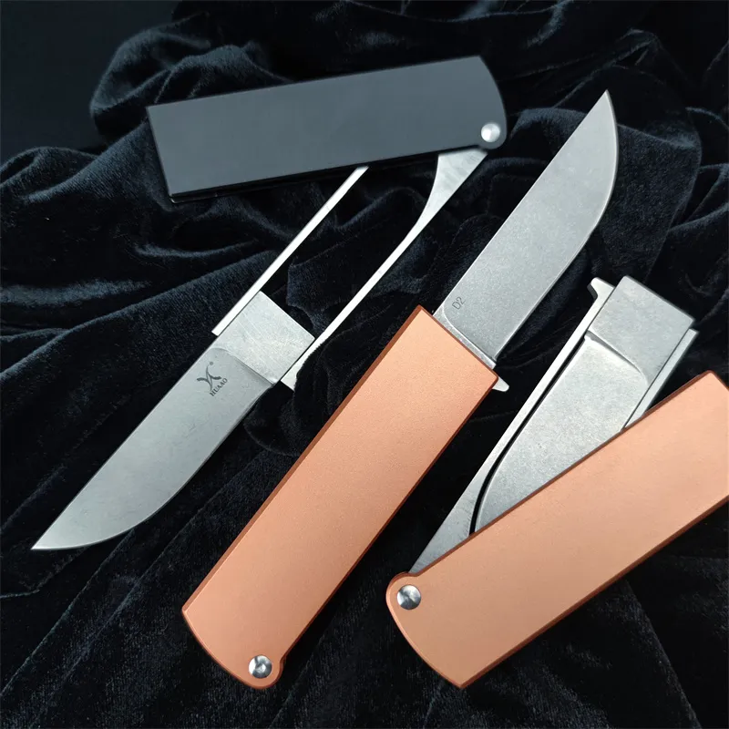 HUAAO Cuchillo plegable de bolsillo multifunción con hoja D2, mango de aleación de aluminio, Navajas de bolsillo de rábano por g