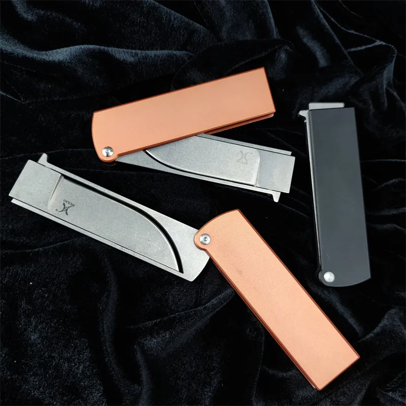 HUAAO Cuchillo plegable de bolsillo multifunción con hoja D2, mango de aleación de aluminio, Navajas de bolsillo de rábano por g