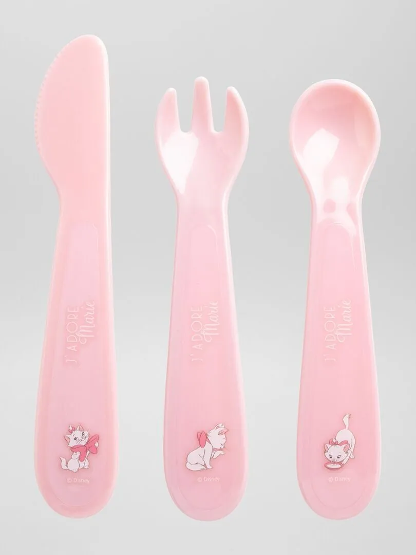 JUEGO DE 3 CUBIERTOS 'MARIE'  ROSA