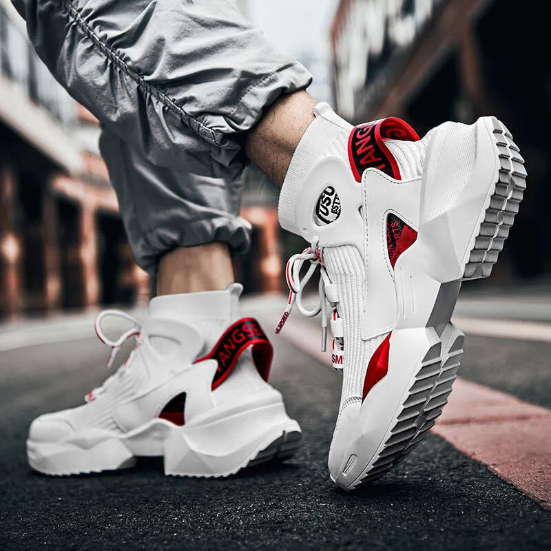 Las cómodas zapatillas deportivas para hombres con flujo de aire mejorado y zapatillas de deporte informal de diseño resistente: