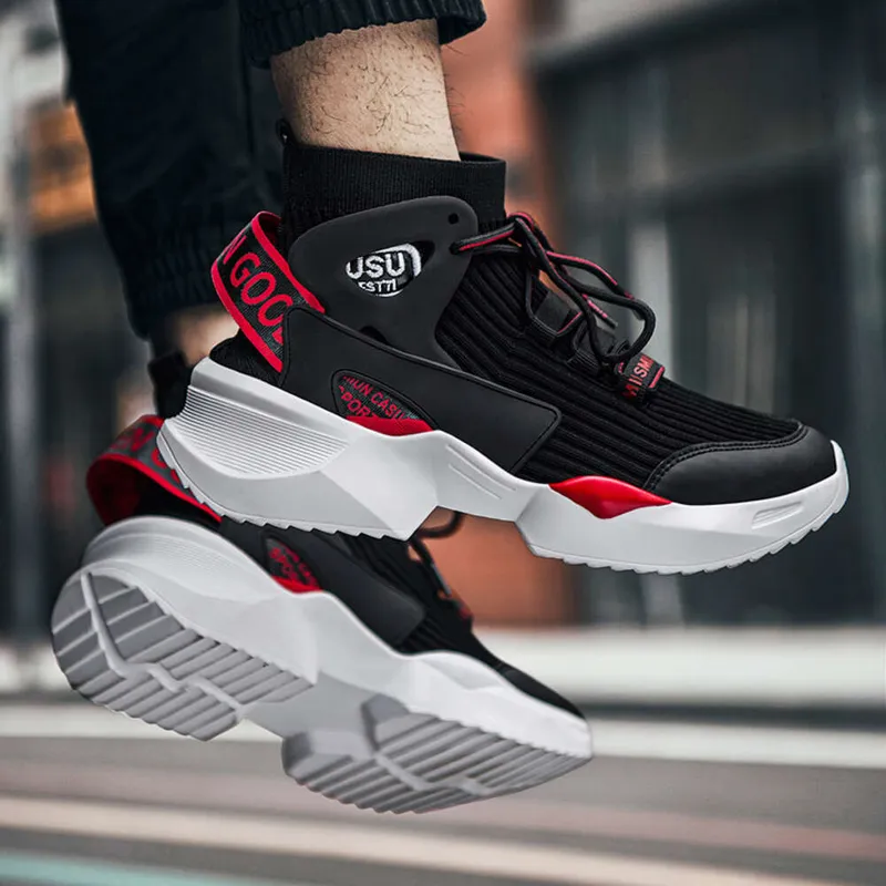 Las cómodas zapatillas deportivas para hombres con flujo de aire mejorado y zapatillas de deporte informal de diseño resistente: