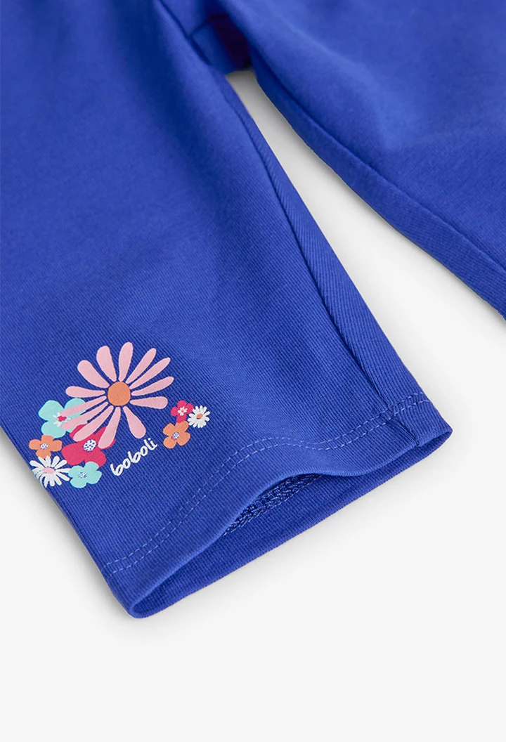 Leggings de punto pirata de bebé niña en lila