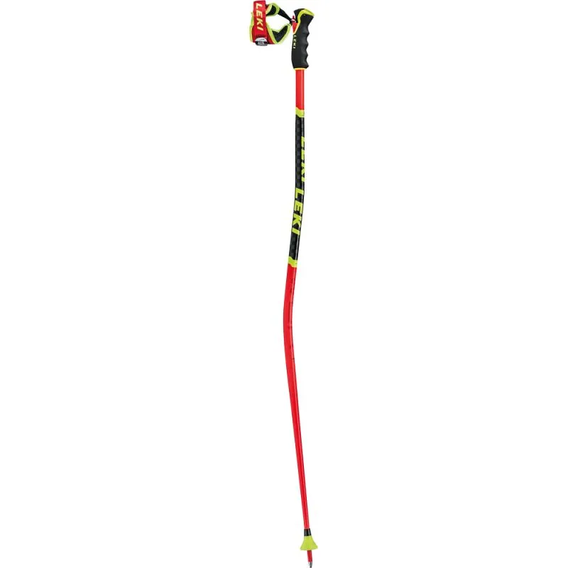 Leki Bastones WCR GS 3D (Rojo brillante/Negro/Amarillo neón)