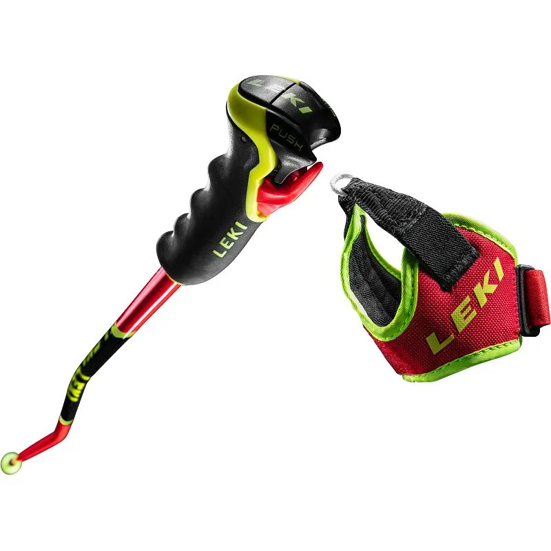 Leki Bastones WCR GS 3D (Rojo brillante/Negro/Amarillo neón)