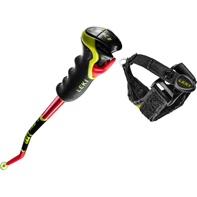 Leki Bastones WCR Lite GS 3D (Rojo brillante/Negro/Amarillo neón)