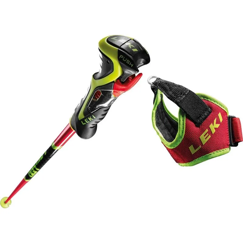 Leki Bastones WCR SL 3D (Rojo brillante/Negro/Amarillo neón)