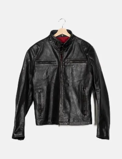 Matchless Chaqueta biker marrón oscuro