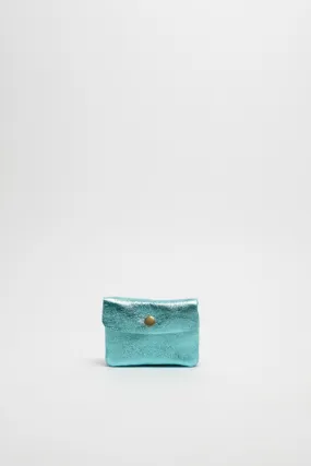 Monedero Nergi De Piel Azul